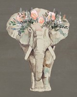 Flower Crown Elephant II Framed Print