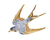 Jeweled Barn Swallow II Fine Art Print