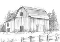 Black & White Barn Study II Fine Art Print
