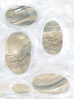 Neutral River Rocks III Fine Art Print