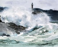 Lighthouse Waves II Fine Art Print