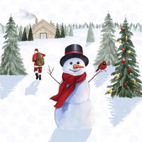 Santa's Snowmen I Fine Art Print