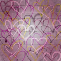 Graffiti Hearts I Fine Art Print