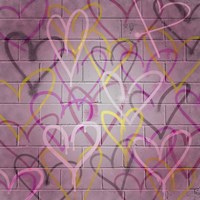 Graffiti Hearts II Fine Art Print