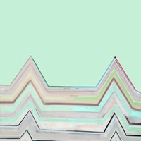 Aqua Zig Zag I Fine Art Print