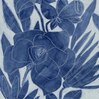 Blue Lagoon Silhouette I Fine Art Print