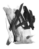 Black & Grey Collide I Framed Print