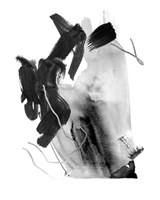 Black & Grey Collide III Framed Print