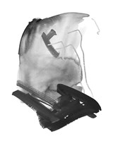 Black & Grey Collide IV Framed Print