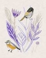 Meander in Violet III Framed Print