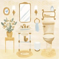 Golden Bath I Fine Art Print