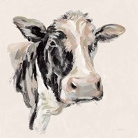 Expressionistic Cow I Neutral Fine Art Print