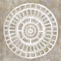 Neutral Textured Medallion Light Fine Art Print