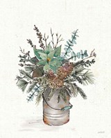 Seasonal Charm Greenery II Framed Print