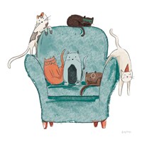 Playful Pets Cats I Fine Art Print