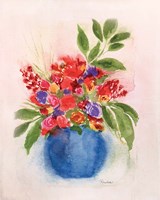 Round Blue Vase Fine Art Print