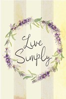 Live Simply Lavender Fine Art Print