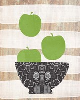 Bowl of Green Apples Framed Print