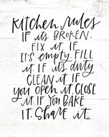 Kitchen Rules Fine Art Print