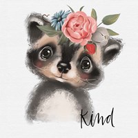 Kind Raccoon Framed Print