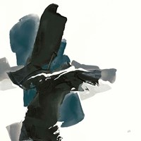 Black and Dark Teal IV Fine Art Print