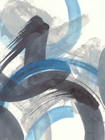 Blue Brushy Abstract II Fine Art Print