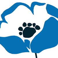 Pop Art Floral II BLue Framed Print