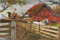 Standing Guard Rooster Fine Art Print