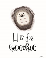 H is for Hedgehog Fine Art Print