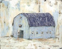 Blue Barnyard Fine Art Print