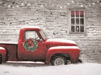 Snowy Christmas Truck Fine Art Print