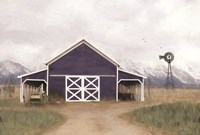 Navy Barn in Tetons Fine Art Print