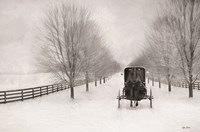 Snowy Amish Lane Fine Art Print