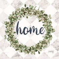 Home Eucalyptus Wreath Fine Art Print