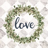 Love Eucalyptus Wreath Fine Art Print