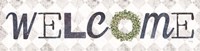 Welcome with Eucalyptus Wreath I Fine Art Print