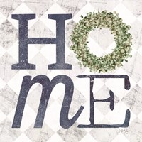 Home with Eucalyptus Wreath III Fine Art Print