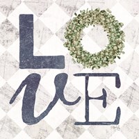 Love with Eucalyptus Wreath III Fine Art Print