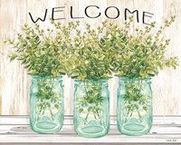 Welcome Glass Jars Fine Art Print