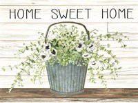 Home Sweet Home Galvanized Bucket Fine Art Print