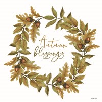 Autumn Blessings Fall Wreath Fine Art Print