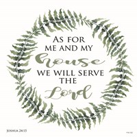 As For Me and My House Wreath Fine Art Print