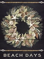 Beach Days Shell Wreath Fine Art Print