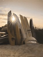 Beach Kayaks Fine Art Print