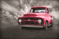 Red Truck at Sunset Fine Art Print