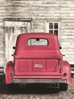 Red Ford at Barn Fine Art Print