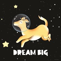 Dream Big Astronaut Dog Fine Art Print