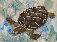 Sea Turtle Collage 2 Fine Art Print