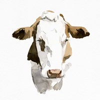 Watercolor Bovine I Fine Art Print