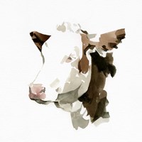 Watercolor Bovine II Fine Art Print